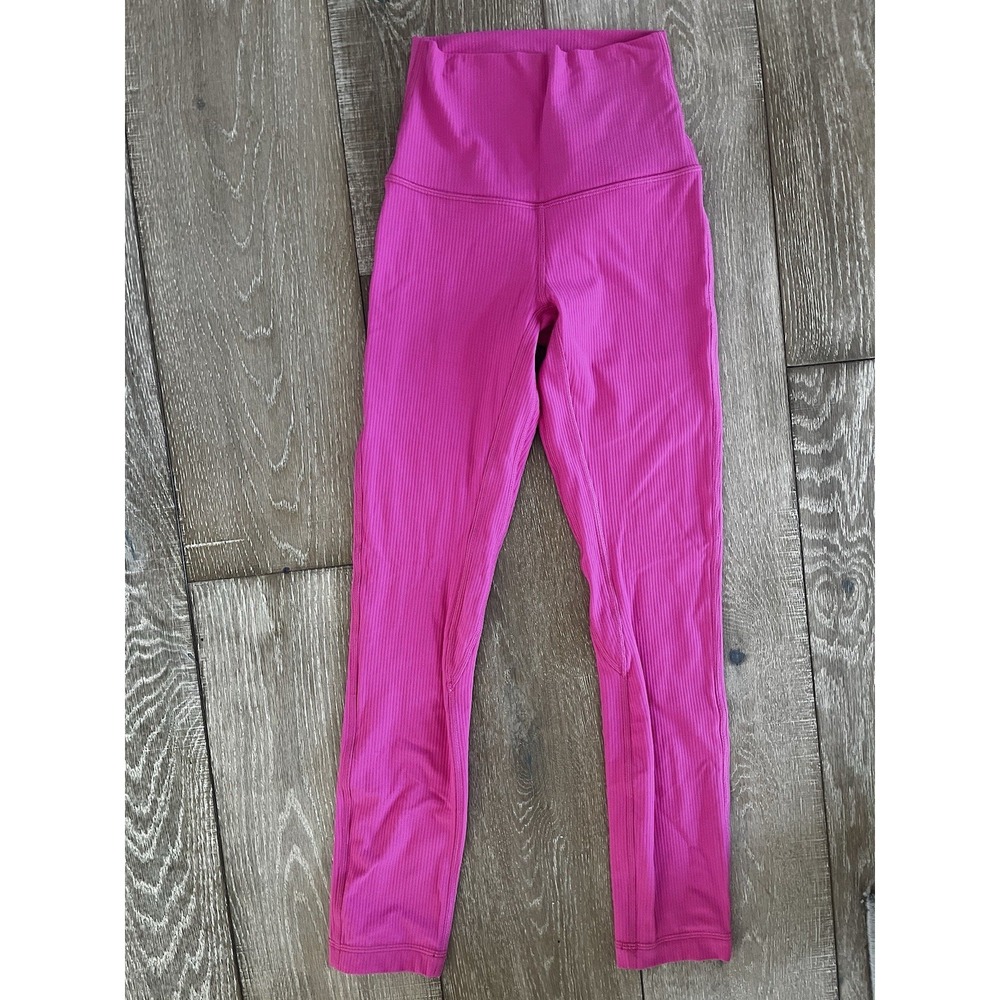 Lululemon Hot‎ Sonic Pink Magenta Leggings Size 0